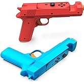 Nargos Shooting Game Gun for Nintendo Switch/Switch OLED Joy-Con Controller, Hand Grip Motion Controller for The House of the Dead, Wild Guns Reloaded and Spooky Spirit Shooting Gallery (Blue Red)