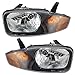 Brock Replacement Driver and Passenger Set Headlights Compatible with 22707274 22707273