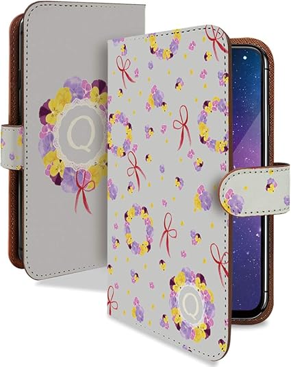 Amazon Co Jp スマートフォンジュニア Sh 05e ケース 手帳型 携帯ケース イニシャル Q リース グレー おしゃれ スマホジュニア Forジュニア スマホケース Sh05e アルファベット カメラレンズ全面保護 カード収納付き 全機種対応 T0280 家電 カメラ
