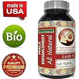 Best Male Enhancement Supplement with Tongkat Ali Maca Root Ginseng L-Arginine and Zinc Natural Energy Booster Pills for Increased Drive and Stamina Pure 60 Tablets by California Products