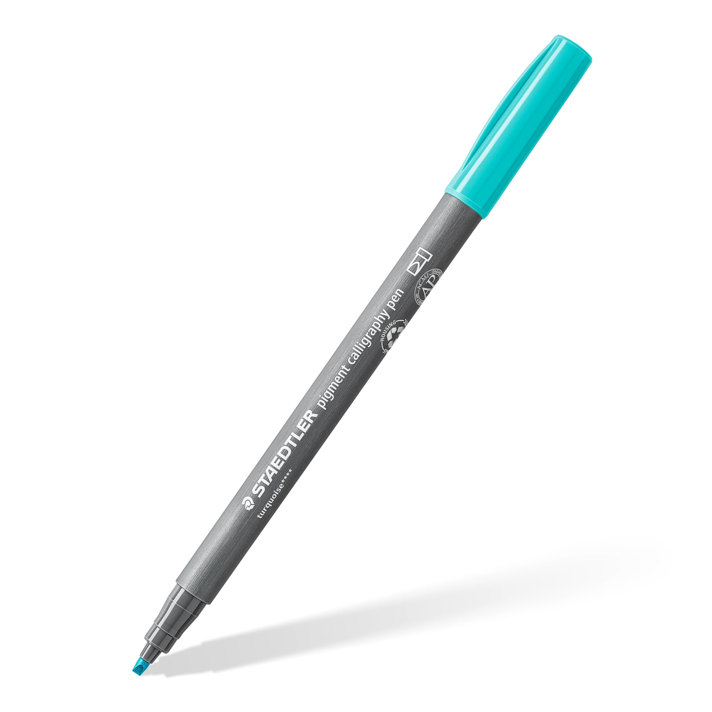 STAEDTLER 375-35 Pigment Arts Calligraphy Pen - Turquoise (Box of 10)