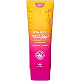 DERMA E Face Exfoliator, Vitamin C Whipped Radiance Polish, 4 Oz, Stabilized Vitamin C & Dual-Action Exfoliation to Help Brighten, Exfoliate & Protect Skin Barrier, Gentle Skin Care
