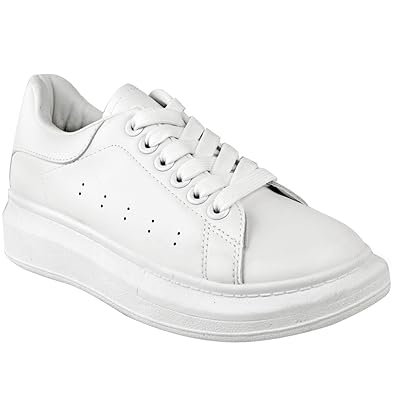 Fashion Thirsty Damen Sneaker mit Klobiger Gummisohle