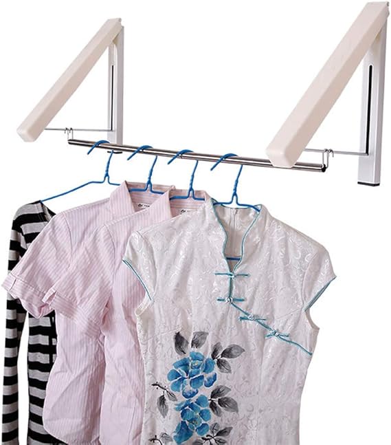 NOBRAND Retractable Clothes Rack, Wall Mounted Folding Clothes Hanger