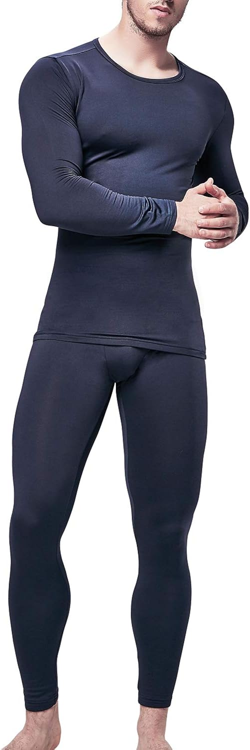 DEVOPS Men's Thermal Underwear Long Johns Set with Fleece Lined at  Men’s Clothing store