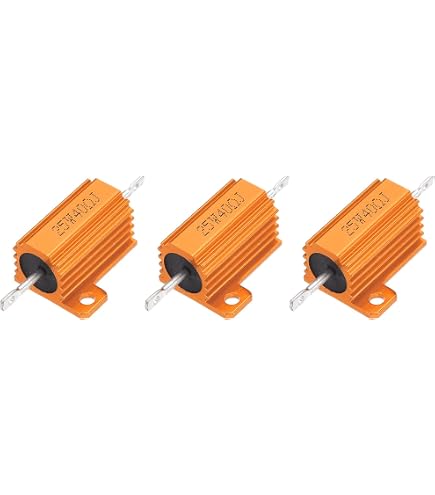 LM YN 50W 100 Ohm Aluminium Shell Resistors (2 Pack) - Heavy Duty Wirewound Resistors For Inverters, LED Lights, Speakers, Industrial Control