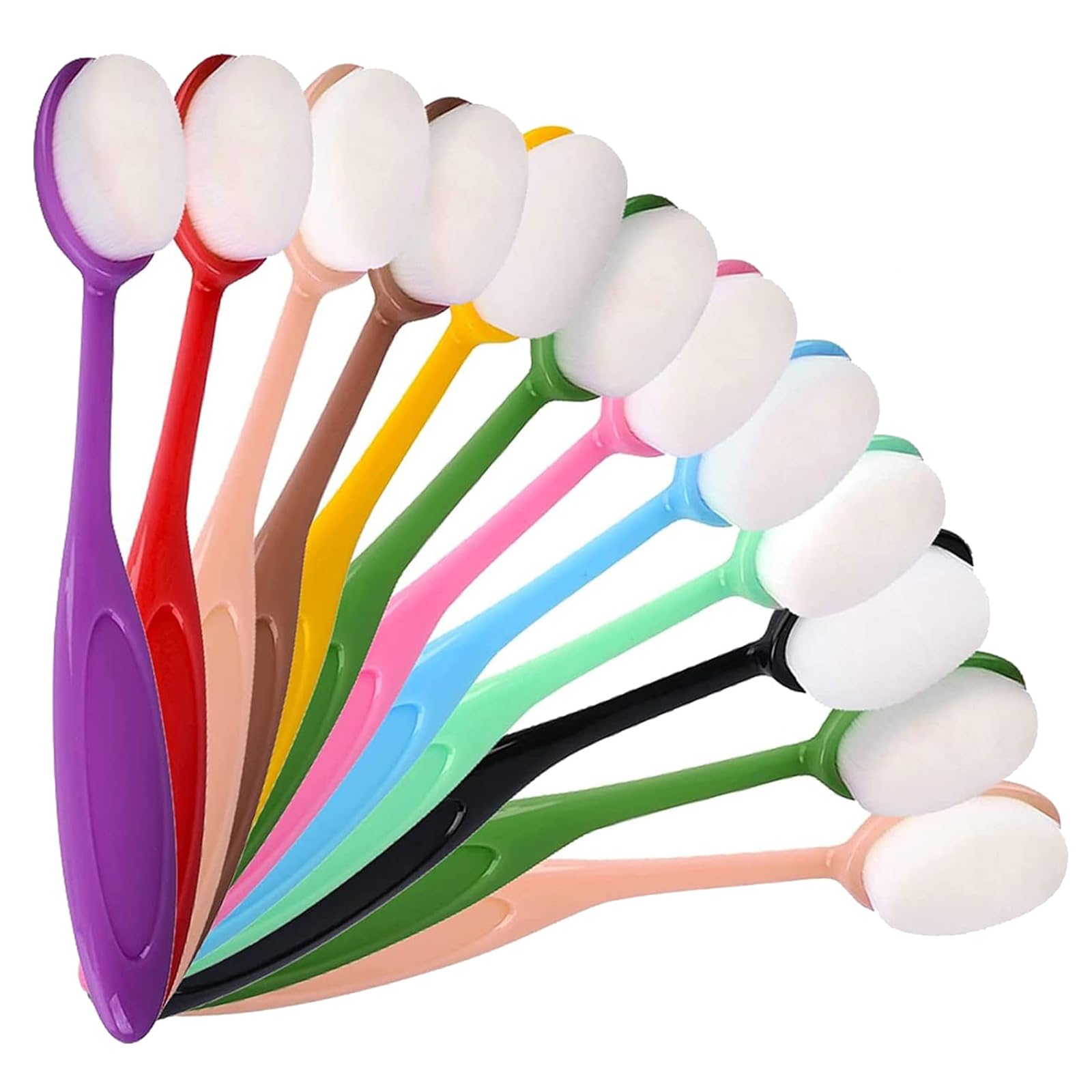 Mystiqut 12 PCS Colored Ink Blending Brushes,Blending Brushes for Crafts Ink Blending Tool for Card Making,Craft Broad Application Assortment Paper Color Code Handle