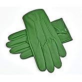 Men's Dress Leather Gloves (Large, Green)