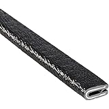 Trim-Lok Edge Trim PVC/Aluminum with Textured Black Finish, Single Gripping Finger, 9/16 inch, Height 1/16 inch, Length 25 feet