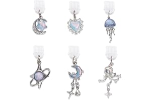 6pcs Dust Plug Charm for Type C, 6 Design Anti-Dust Dust Plug Charms for e-Reader Charging Port Protector Compatible with Typ