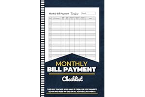 Bill Tracker Notebook: Monthly Bill Planner& Organizer for Financial Budgeting, Finance & Payments Checklist Organizer - 108 