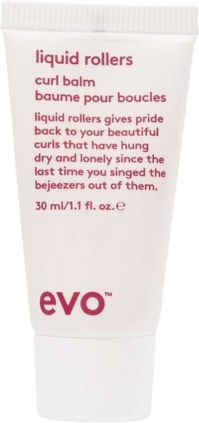 EVO Liquid Rollers Curl Balm Leave-In Styling Cream Anti Frizz Travel Size 30ml
