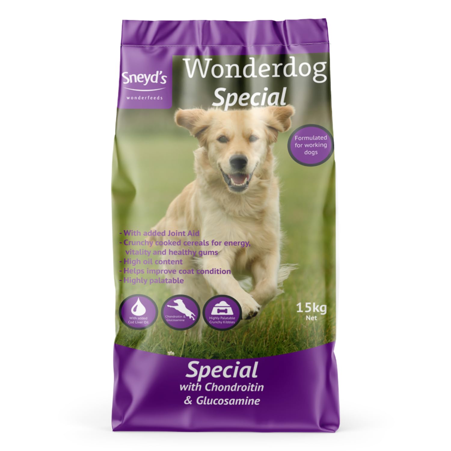 Wonderdog Special Dry Dog Food with Joint Care & Herb Blend | Complete Nutrition for Active & Working Dogs | 15kg