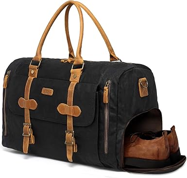 waxed cotton duffle bag