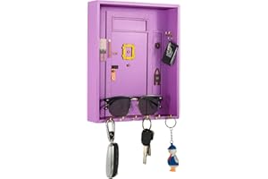 ZRAYU Key Holder Wall Mount, Friends TV Show Merchandise, Cute Key Hooks for Wall, Key Mail Organizer for Home Room Office Decor, Purple Handmade Key Hanger Gifts for Women Friends Lovers