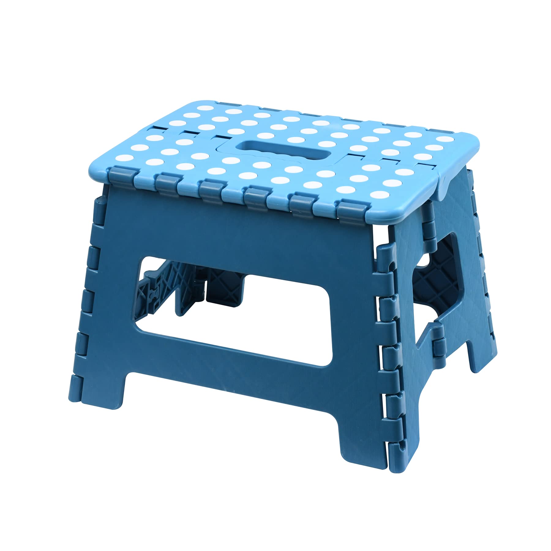 Dapetz ® Folding Step/Stool 150Kg Heavy Duty Anti Slip Foldable Adults Children's Footstool Portable Lightweight Plastic With Carry Handle For Indoor or Outdoor Blue