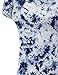 LL WT1066 Womens Scoop Neck Short Sleeve All Over Tie Dye Trapeze Tunic Top XL WHITE_NAVY