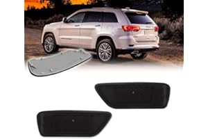 GTINTHEBOX Smoked Lens Rear Bumper Reflector Light Lamp Compatible with Jeep Grand Cherokee 2012-2018, Patriot 2013-2017, Compass 2011-2016,Dodge Journey 2012-2020, Pack of 2
