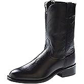 Old West mens Corona Calf Leather Roper Toe Joseph Pull-on Cowboy Boots