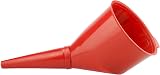Cost Wise Angled Fuel Funnel Red with Built In Washable Filter and Handle view 2
