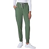 Hanes Womens Scrub Joggers, Comfort Fit Healthcare Pants for Women, Moisture-Wicking Medical Scrubs with Odor Control