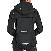 baleaf Women's Rain Jackets Waterproof Windbreaker Packable Running Lightweight Cycling Jacket Reflective Hooded