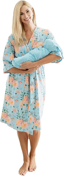 baby be mine robe and swaddle set