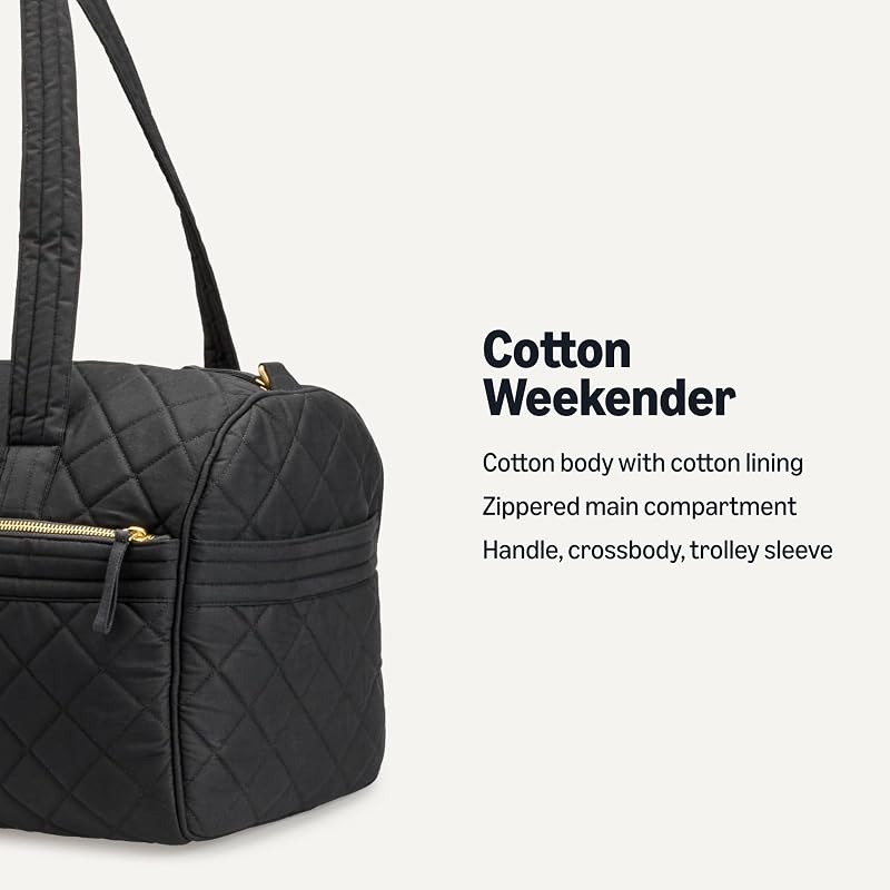 Bolsa de Viaje Acolchada Mujer, Negro, Talla única
