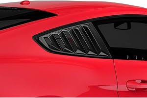 SpeedForm Vintage Quarter Window Louvers; Carbon Fiber Appearance Compatible with 15-23 Mustang Fastback