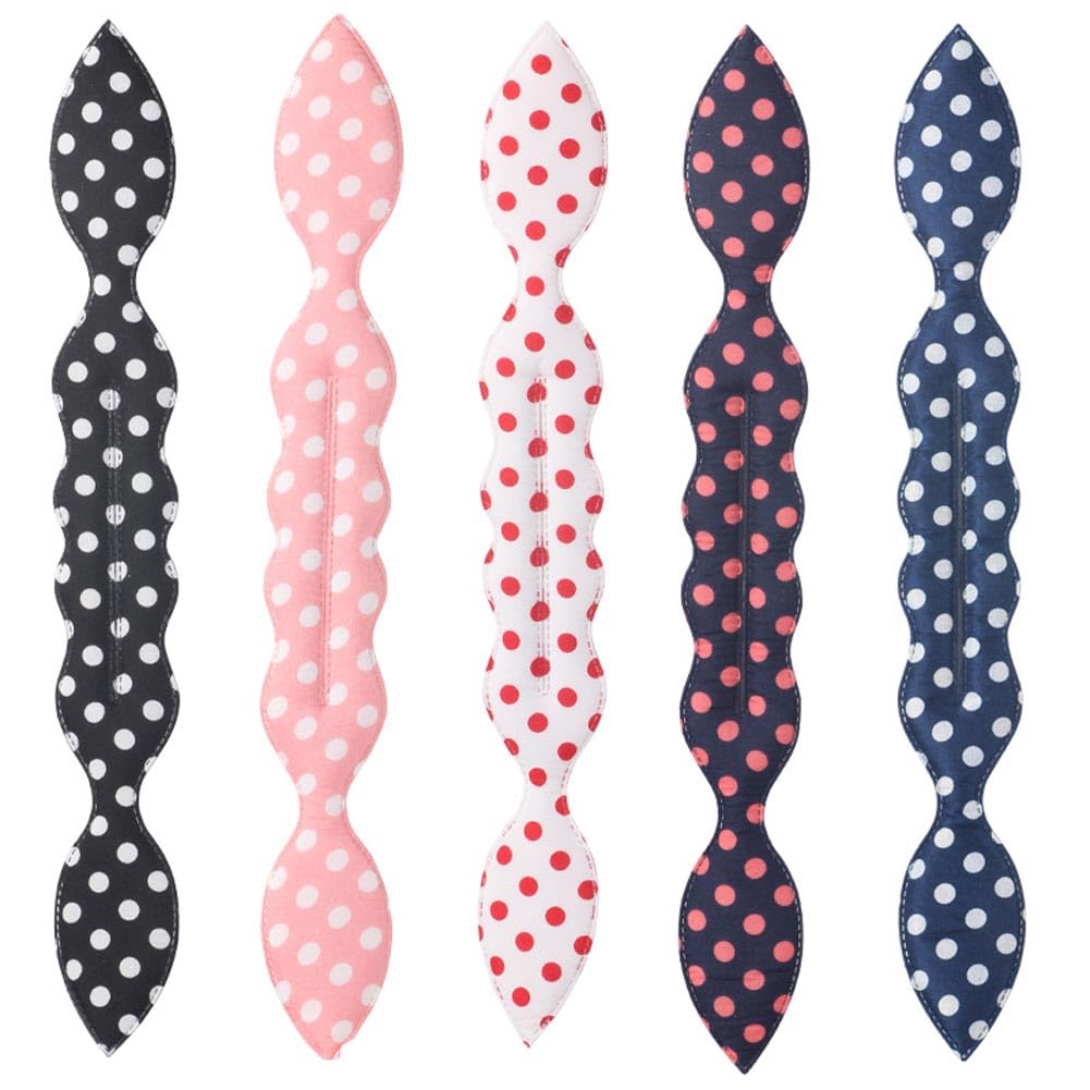 Hair Bun Maker 5PCS, French Braiding Tool French Twist Hair Bun Maker Donut Hair Bun Maker Rabbit Ear Bun Twister Polka Dot Flexible Quick Hair Styling Accessories for Women Girls