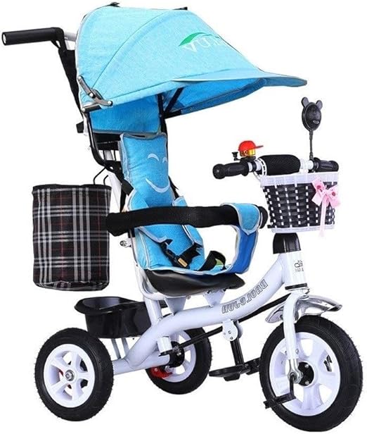 Amazon.com: XIAOYANG Radio Flyer Triciclo Tricycle Cochecito para bebé, multifunción, con toldo de seguridad, aumento de la cesta de almacenamiento para niños regalos de cumpleaños: Home \u0026 Kitchen