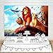 Lion King Backdrop for Baby Shower 7x5 Vinyl Backgrounds for Photography Birthday Party Baby Boy Shower for Backdrops Custom Name and Age