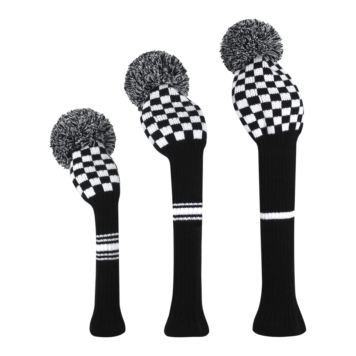 Scott Edward Knit Golf Headcovers Fits Well Driver(460cc) Fairway Wood and Hybrid(UT) for Woods Set of 3 The Perfect Change for Golf Bag