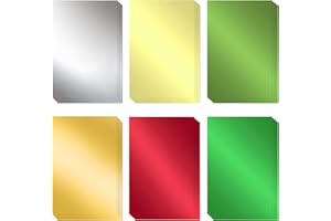 NITELEMN 30 Pack Metallic Cardstock Paper Sheets, 8" x 12" Color Foil Mirror Shimmering Paper 250gsm/92lb For Arts and Crafts, Decorative, Weddings & Birthdays Invitations, Scrapbook Supplies (Christmas)