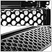 Compatible with 07-12 GMC Yukon ABS Plastic Round Mesh Style Front Upper+Lower Grille (Black) - GMT900