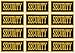 Security Patch - 12-Count Iron On Security Guard Patches, Security Officer Patch Applique with Yellow Lettering on Black Background, 3-5/8 x 1-7/8 Inches