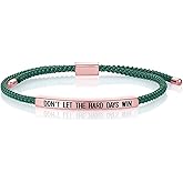 DANSOAN Dont Let the Hard Days Win Bracelet Adjustable Stainless Steel Bracelets Inspirational Bracelets To My Mom/Best Friend Jewelry Gift