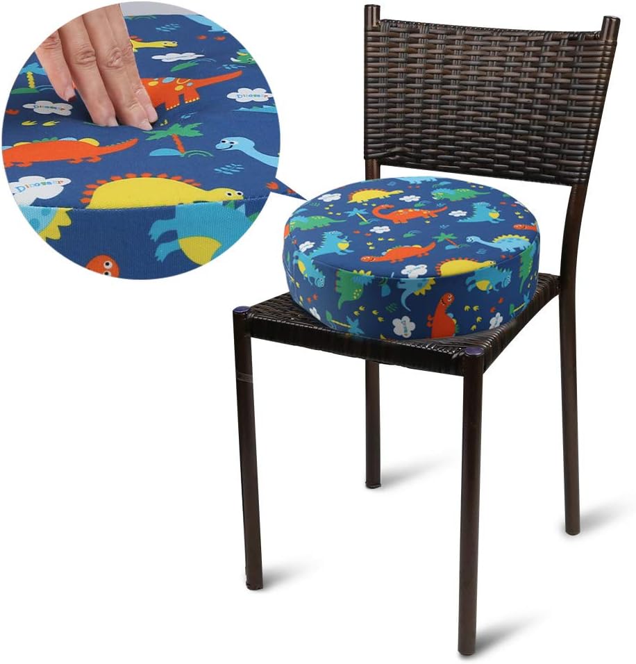 Toddler Booster Seat for Dining Table Dismountable Washable Dining Chair Booster Cushion with Adjustable Straps,Travel Booster seat for Baby Kids Infant (Round) - Image 3