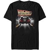 Back to The Future Mens Vintage Peelout Basic Solid Tee