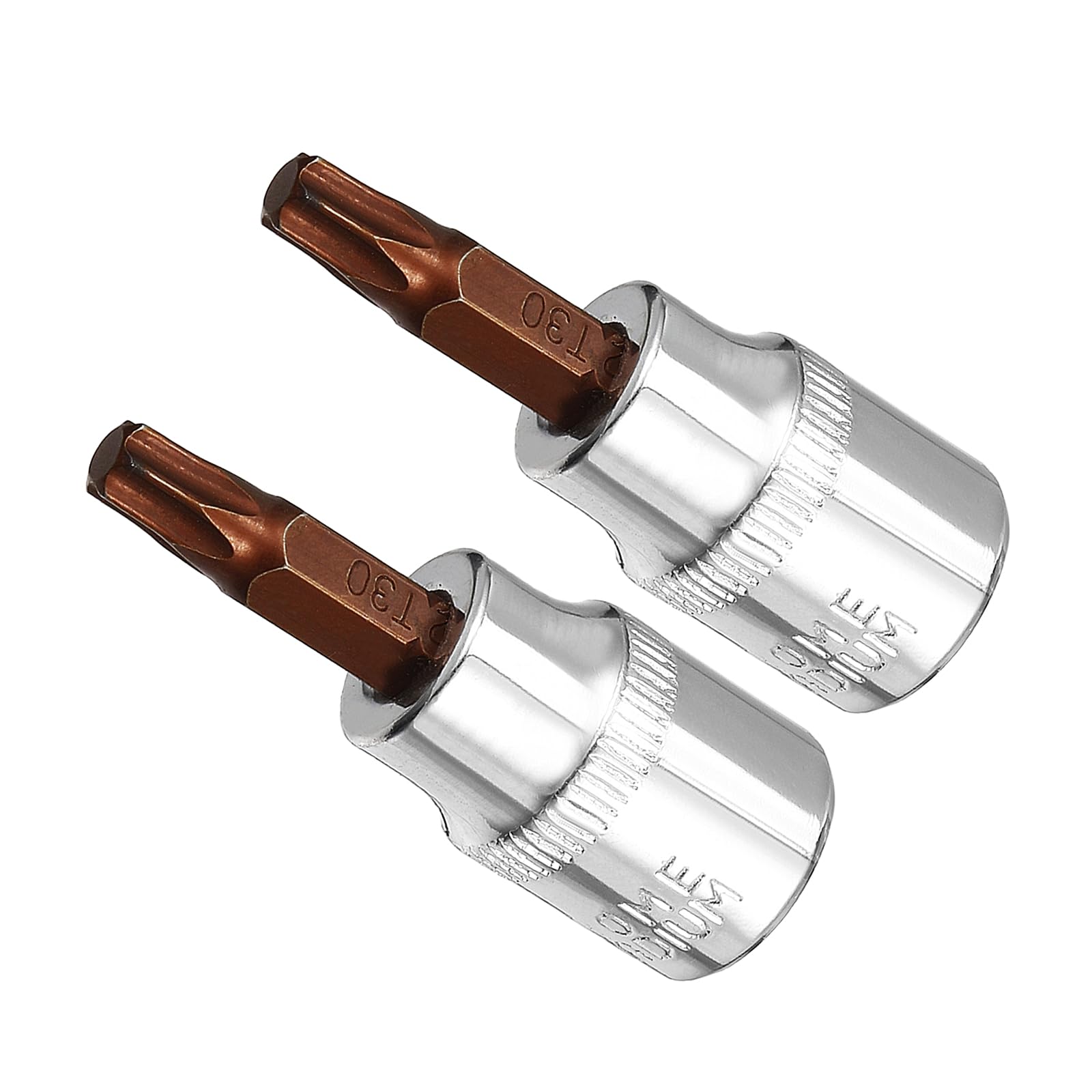 CoCud Torx Bit Socket, Metric T30 Bit 3/8-Inch Drive 2" Long, S2 Alloy Steel Heat Treated CR-V Socket - (Applications: for Fastener Application), 2-Pieces