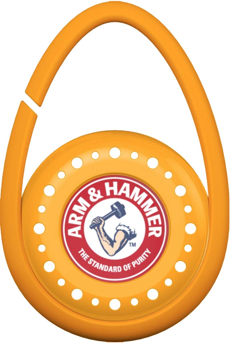 Arm and Hammer Odor Busterz Clip N Go Deodorizer Balls: odor eliminator with handy clip for travel, work and sports gear, lockers, laundry hamper (2 Count)