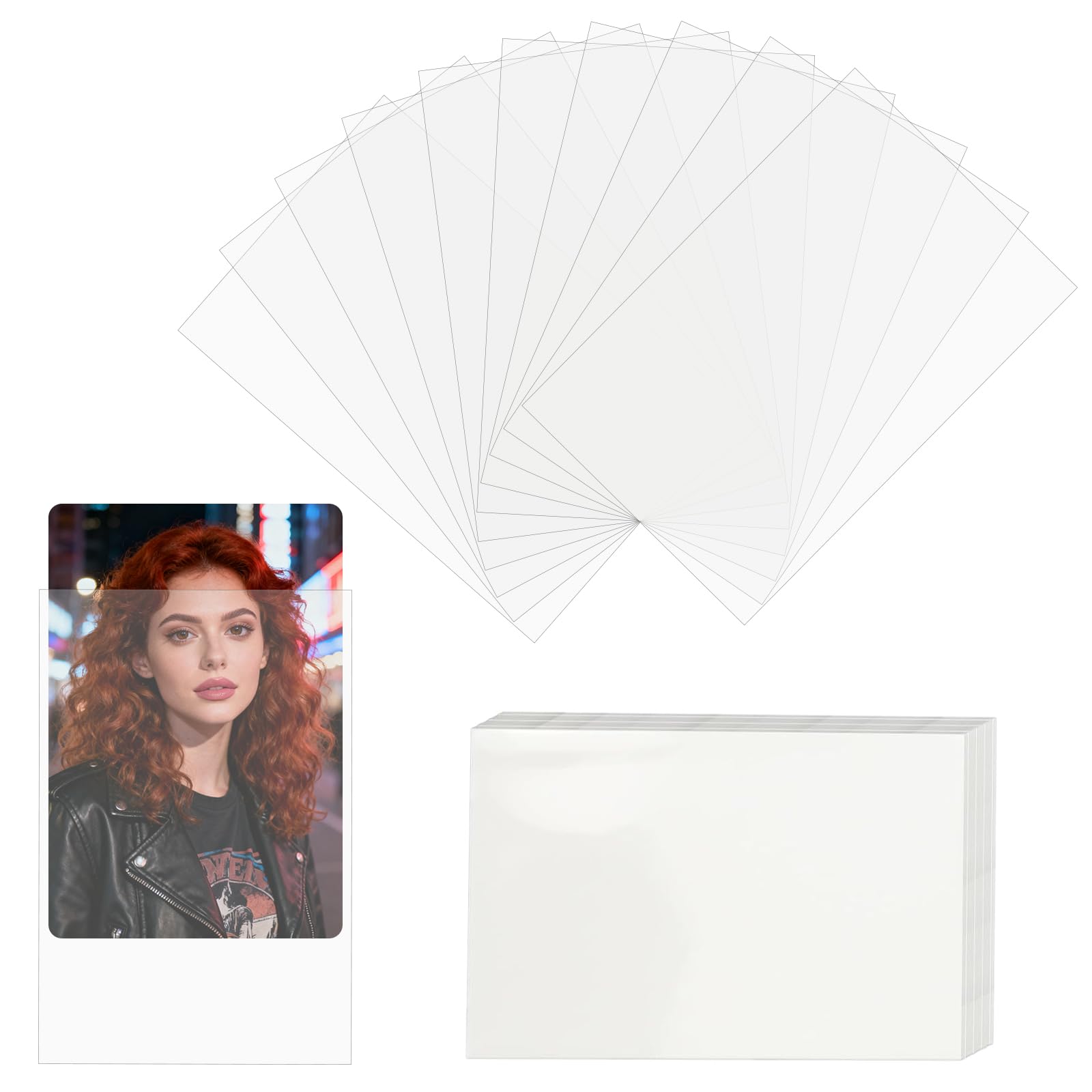 100 Pcs Photocard Sleeves, 90 x 65 mm Clear Kpop Photocard Sleeves Idol 200 Microns Card Protector Sleeves Shield Cover for Albums Photocards Football Card Board Game Trading Unsealable