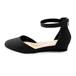 Cusolemore Women's Closed Toe Flat Shoes with Ankle