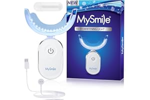 MySmile Teeth Whitening Accelerator Light, 28 LED Blue Light, Each 10 Minutes, USB Charger, Mouth Trays, 1 Pcs LED Light & 4ml Gel