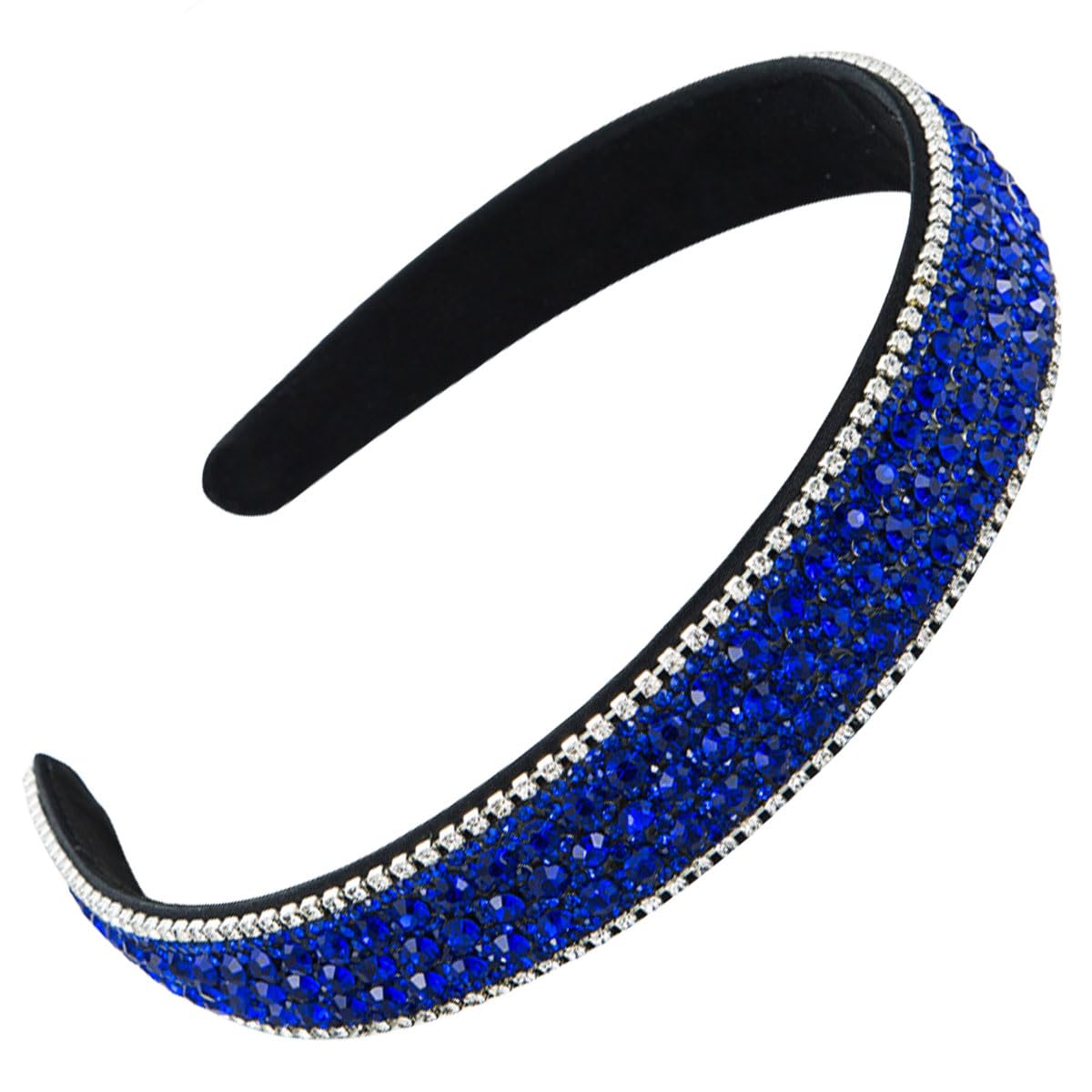 scicent Hairbands Women Rhinestone Headbands Glitter Hair Accessories Crystal Embellished Beaded Hair Bands Wide Headwear for Girls 16710 — image 1