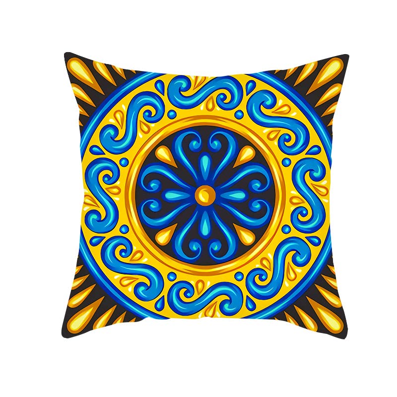 Meagtlva Throw Pillow Covers 18x18 Set of 4 Abstract Pillow Covers Decorations Pillowcases Decorative Boho Pillow Covers for Garden,Balcony,Sofa (03B)