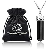 Sugandha Wellness Black Tourmaline Necklace - Natural Healing Crystal Pendant for Powerful Protection from Negative Energy. Stress Relief. Raw Stone Jewelry for Men & Women
