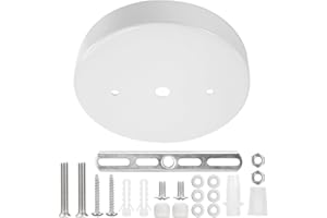 S SANGLE SOPFFY Sangle Sopffy Pendant Light Canopy Kit, 5.8 Inches Ceiling Lighting Canopy Kit with All Mounting Hardware Modern Chandelier Ceiling Plate Cover for Pendant Lighting Fixtures, White (White)