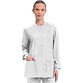 Cherokee Scrub for Women Snap Front Jacket with 3 Pockets, Fade Resistant, 2-Way Stretch, Soft & Durable Fabric - WW340
