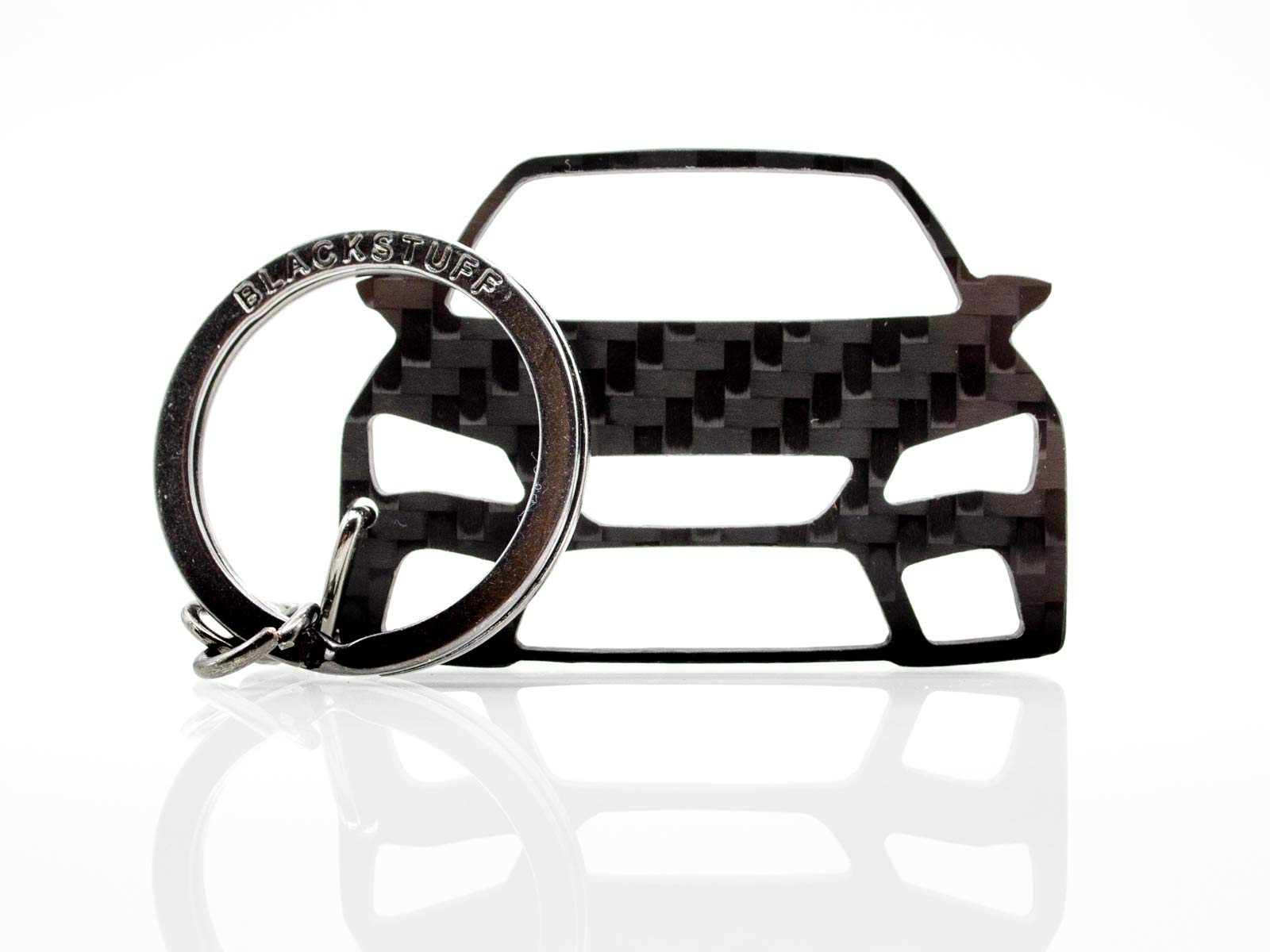 BlackStuff Carbon Fiber Keychain Keyring Ring Holder Compatible with Leon MK3 5F 2012-2019 BS-674